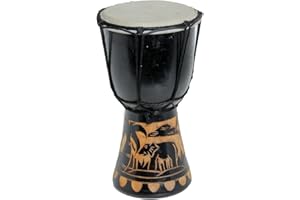 CIFFRE 20cm Djembe Drum Bongo Elephant Noir A1