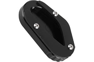 BNINETEENTEAM Płyta Podpórki Podkładka Podpórka Boczna, Podpórka Boczna Motocykla Powiększ podpórkę Przedłużenie Podpórki Pasuje do Bonneville T100 / T120 (Czarny) Pedały/nóżki i akcesoria