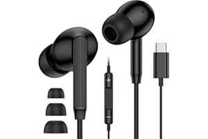 USB C Kopfhörer mit Kabel für iPhone 17 Air 16 16e 15 Pro Max Plus, Typ C In Ear Kopfhörer mit Mikrofon Ohrhörer USB C für Samsmung Galaxy S25 Ultra S24 S23 FE S22 S21 A16 A17 A35 A36 A54 A55 A56 5G