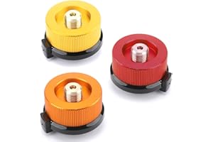 XUELIYUN 3Pcs Random Styles Camping Nozzle Bottle Convert Adapter Connector Stove Connector for Butane Canister to Screw Gas Cartridge