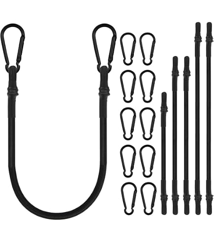 Cordino Ammortizzante Safe Keeper 6 Piedi (1,8m) - 3 Ganci A Scatto, Elastico, Nuovo