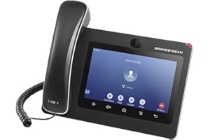 Grandstream Networks GXV3370 Telefono IP, Cornetta cablata, LCD 16, Wi-Fi, Nero