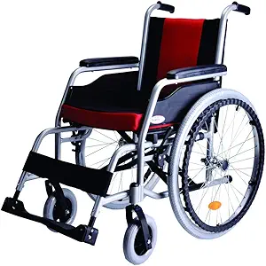 Vissco Superio Aluminium Wheelchair With Fix Wheels and Plastic Rim