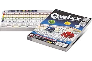NSV Qwixx 4021 Lot de 2 Blocs de Scores supplémentaires (2 x 80 fiches) Format XL Jeu de dés (Version Allemande)