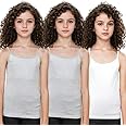 Adira | Cotton Camisole for Beginners | Beginners Cami for Puberty | Flat Padding for Nipple Coversage | Confidence for School & Home | Soft Stretchy Cotton | Pack of 3