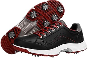 SDEQA Chaussures De Golf pour Hommes avec Crampons Chaussures De Golf Professionnelles Imperméables Ajustement Large Et Antidérapant