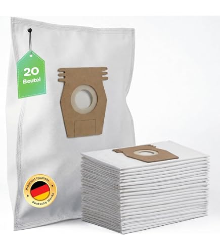 Swirl M 60 EcoPor Staubsaugerbeutel (10 Beutel), reißfeste Staubbeutel für einige Miele & Hoover Staubsauger, 99,9% Filterung von Hausstaub & allergenem Feinstaub