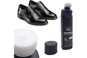 BullTek Crema Lucidante Istantanea 75ML, Lucido con Spugna, Rinnova e Ravviva la Pelle di Scarpe, Borse, Stivali – Autolucidante per Protezione e Lucentezza del Cuoio