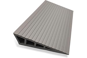 QKNOSM Door Threshold Ramps, 100 x 8 x 2 cm, Threshold Ramp for Wheelchair, PVC Wheelchair Ramp, Non-Slip Surface, Door Threshold Ramp, Door Threshold Ramp, Grey