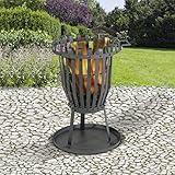 Feuerkorb 68cm Feuerschale aus Stahl mit Funkenschutzgitter...