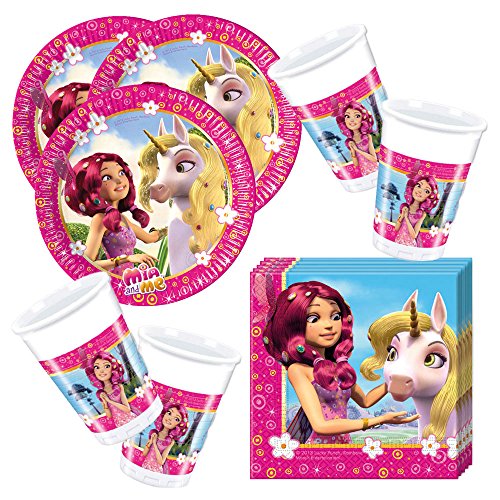 52-teiliges Party-Set Mia & Me Teller Becher Servietten für 16 Kinder