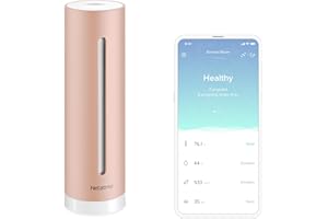 Netatmo Smart Indoor Air Quality Monitor, CO2 Sensor, Temperature, Humidity, Noise - Home Control, Healthy Environment, Automatic Alerts for Better Air at Home - NHC-UK