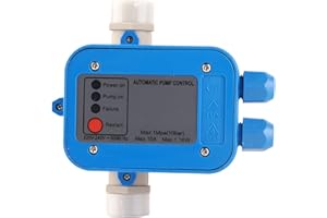 EJOYOUS Pressostato Manometro (10 bar), Pompa Elettronica, Regolatore Automatico di Pressione della Pompa Dell'acqua con Cavo per Tubo Dell'acqua Domestica, Irrigazione del Giardino