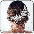 Fascia Capelli Sposa Con Fiore Di Vite - Argento, Perle E Cristalli, Accessorio Matrimonio - Foto 6