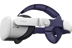 BOBOVR Sangle de tête M1 Plus, Compatible avec Quest 2, Sangle Elite pour Un Meilleur Soutien et Un Design léger, Coussinet antidérapant en nid d'abeille remplaçable.