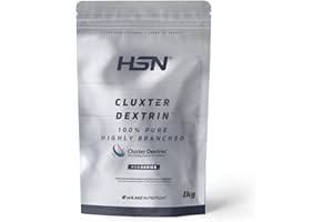 Cluster Dextrin (Cyclodextrines) de HSN | Glucides pour une Performance Supérieure et Récupération Optimale | Convient aux Végétaliens, Sans Gluten, Sans Lactose, Sans Saveur, 1 Kg