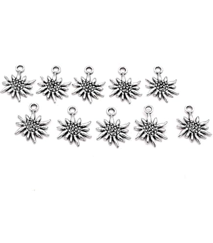 Lot De Breloques Vintage Métal Feuilles Fleurs Pour Artisanat - Mélange Argent, Or, Cuivre, Neuf Sans Emballage