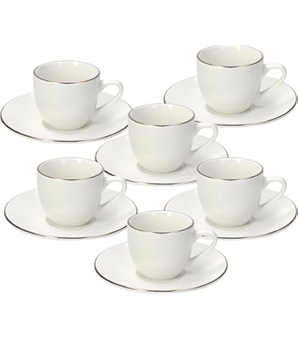 Set Di 6 Tazze Da Cappuccino Con Piattini - Mio Espresso
