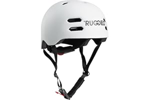 Rugged Leichter Inmold Helm I Grössenverstellbar I Magnetverschluss I belüftet für Stunt-Scooter I Skateboard I Inlineskates 