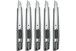 Gebildet 5piezas 9mm Cúter de Cuchillas Profesional ángulo de Corte de 60grados, Snap-Off de Acero de Carbono Cuchillo, Automático de Vinilo Herramientas