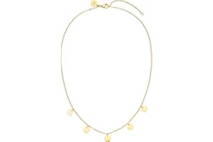 PURELEI Kalea naszyjnik z zawieszką, stal nierdzewna, długość 40 cm, kolory: złoto i różowe złoto