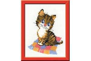 RIOLIS Happy Bee, Quadro per Punto Croce, Disegno Gattino