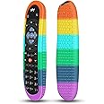 Case for Original Sky Q Voice Remote Control SKY135,Sky Glass Remote Protective Silicone Cover SKY Q Touch and Non-Touch Remote Control Sleeve Skin Holder Battery Back Protector Universal-Rainbow