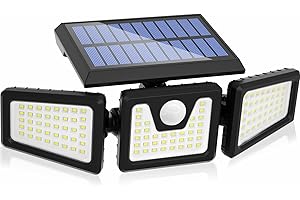 FLOWood Lampe Solaire, 118 LED Lampe Solaire Extérieur Detécteur de Mouvement, IP65 Étanche pour Jardin, Entrée, Terrasse 1 Pack