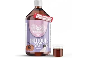 TIERLIEBHABER - Chillout Saft für Hunde zur Beruhigung bei Angst und Stress an Silvester – 100% natürliches Beruhigungsmittel für Hunde – Anti-Stress Saft mit Baldrianwurzel, Lavendel & Johanniskraut