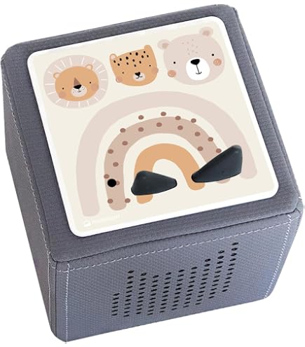 Films De Protection Pour Toniebox 2 - Lot De 2 Autocollants Anti-Rayures (Motifs Pingouin & Grenouille) - Dimensions 93x94 Mm - Amovible Sans Traces