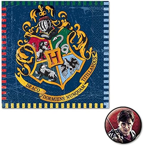 Harry Potter Houses/Crests Napkins with Collectors Badge