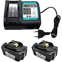 Makita Akku 18V 5000mAh Mit Ladegerät DC18RC – Ersatzakku Für LXT Werkzeuge Wie BHP451, BDF451