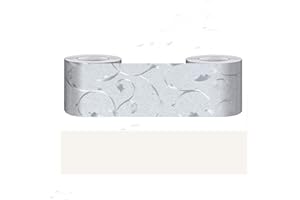 LGVXSRTYU Wallpaper Border self Adhesive Silver Vine Strips Peel and Stick Wall Border Sticker Home Ceiling Decorative Border for Bathroom Living Room Kitchen 5X500CM