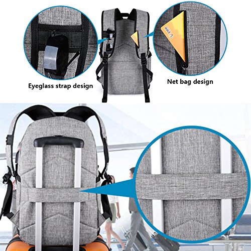 15 6  Business 35L Laptop  Taschen Backpack with USB Charging  Headphone cable Anti-Theft Port  Nummernschloss Waterproof backpack Laptop Rucks  cke L