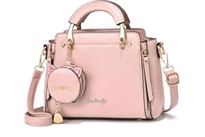 NICOLE & DORIS Frauen Umhängetasche Klein Tasche Mode Handtaschen Damen Kuriertaschen Handytasche Mädchen Crossbody Schultertaschen mit Geldbörse Rosa