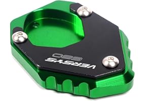 ZHNAOPXS Estensione Piede Pad Moto CNC Piede Cavalletto Laterale Supporto Estensione Cavalletto Pad Piastra Ingranditore Accessori per Kawasaki VERSYS 650 2015-2020 2021 (Color : Green)