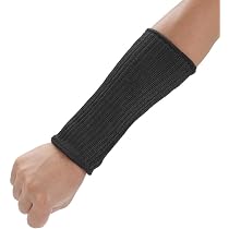 Manchettes Anti-Coupure GOTOTOP - 1 Paire Noir - Protection Bras Jardinage, Bricolage