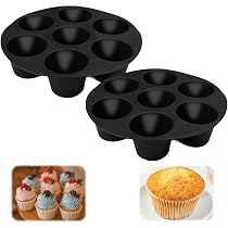 9 Moules Silicone Pour Air Fryer - Format Muffin 8x5 Cm, Antiadhésif, Lavable Au Lave-vaisselle - Pour Cupcakes, œufs, Mini Gâteaux