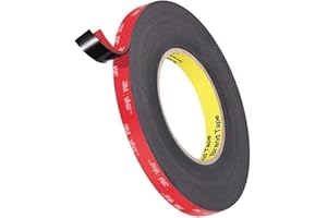 CZUIBBOU Doppelseitiges Klebeband, Extra Stark Klebend, 3M-VHB Schaumstoffband, 10mm x 11M, Wasserfest und Hochtemperaturbeständig für Auto, Heimdekoration, Bürodekoration