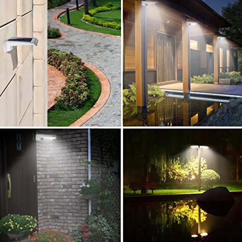 Panpany LED Leuchte großes Solarlicht Wasserdicht Außenbeleuchtung extrem hell Gartenlicht Bewegungssensor mit hoher Reichweite als Sicherheitsbeleuchtung für Wand oder Wege - 3