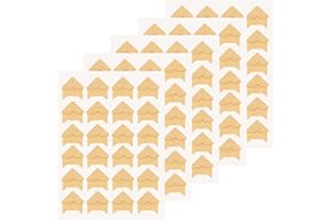 LICQIC Photo Corners Self Adhesive, 240 pcs Scrapbook Photo Corner Stickers for Photo Albums Scrapbook DIY Craft, 10 Sheets Brown (Shape 1)