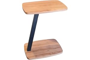 sugodesign Dulcet Couchtisch mit Rollen, Kleiner Beistelltisch Z Form, stylischer Sofatisch in schöner Holz Optik, Z - C Form Tisch als Ablagefläche für Couch und Sofa