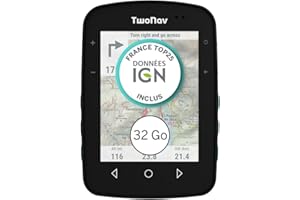 TwoNav Terra (32 Go) + Carte 5 Dalles de France IGN Top25, GPS de Sports avec écran Large 3,7 Pouces pour Montagne, randonnée, VTT, vélo