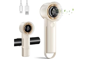 Zhwidnerso Handheld Fan, 1-100 Adjustable Speed LED Display Portable Fan with Flexible Strap, 15H Ultra-Long Cooling Time 3000mAh USB Rechargeable Hand Fan Portable Mini Fan for Outdoor Travel Camping