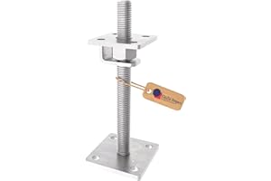 GeZu Impex Supporto per pali Hans regolabile, M20 x 200 mm, 70 x 70 mm