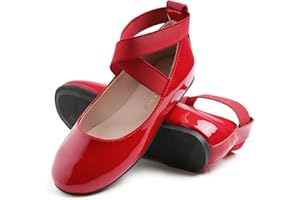 Feversole Girls Cute Dress,Ragazze Mary Jane Strap Scarpe Basse Ballerine da Principessa Scarpe da Scuola Piatte