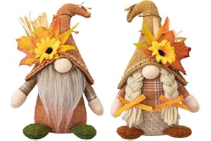 ADDLIVE Herbst Wichtel Dekoration, Kaffee Wichtel Figuren, 2 Stück Bauernhaus Kaffee Wichtel Herbstdeko, Erntedankfest Plüsch Ornament, Geschenk für Thanksgiving, Neujahr, Weihnachtsdeko