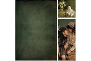 WAWBACKDROP WaW 1,5 x 2,2 m tło fotograficzne w stylu retro, ciemnozielone, do studia fotograficznego, materiał w stylu vintage, beton, tło dla noworodków, niemowląt, do fotografii portretowej