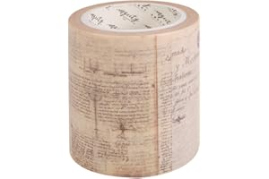 Healifty Gothic Tape 1Pc Retro Japanese Paper Tape Decorative Diy Craft Washi for Scrapbook Diary Notebook 3.15In Width 31.5Ft Length