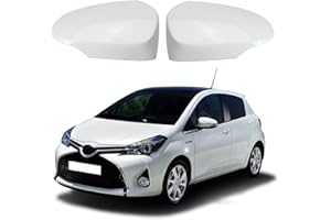 CONBLOM Auto Spiegelkappen, 1 Paar Auto Tür Außenspiegelkappe Rückspiegelkappe Seitenspiegel Abdeckungen für Toyota Yaris 2012-2019 (Weiß)
